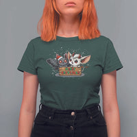 Mothman And Jersey Devil T Shirt For Women Merry Cryptmas Funny Holiday Gift - Wonder Print Shop