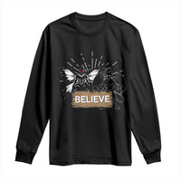 Mothman Jersey Devil Long Sleeve Shirt Believe Cryptid Folklore Gift - Wonder Print Shop