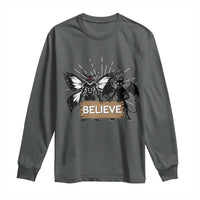 Mothman Jersey Devil Long Sleeve Shirt Believe Cryptid Folklore Gift - Wonder Print Shop