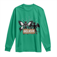 Mothman Jersey Devil Long Sleeve Shirt Believe Cryptid Folklore Gift - Wonder Print Shop