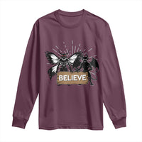Mothman Jersey Devil Long Sleeve Shirt Believe Cryptid Folklore Gift - Wonder Print Shop