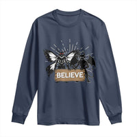 Mothman Jersey Devil Long Sleeve Shirt Believe Cryptid Folklore Gift - Wonder Print Shop