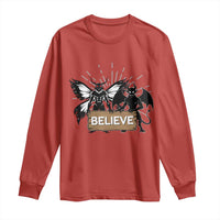 Mothman Jersey Devil Long Sleeve Shirt Believe Cryptid Folklore Gift - Wonder Print Shop