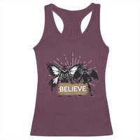 Mothman Jersey Devil Racerback Tank Top Believe Cryptid Folklore Gift - Wonder Print Shop