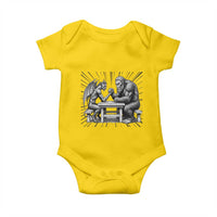 Bigfoot Jersey Devil Baby Onesie Arm Wrestling Funny Cryptid Gift - Wonder Print Shop