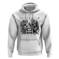 Bigfoot Jersey Devil Hoodie Arm Wrestling Funny Cryptid Gift - Wonder Print Shop