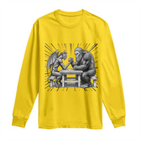Bigfoot Jersey Devil Long Sleeve Shirt Arm Wrestling Funny Cryptid Gift - Wonder Print Shop