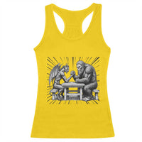 Bigfoot Jersey Devil Racerback Tank Top Arm Wrestling Funny Cryptid Gift - Wonder Print Shop