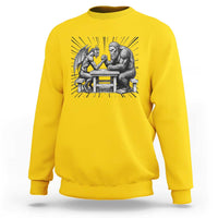 Bigfoot Jersey Devil Sweatshirt Arm Wrestling Funny Cryptid Gift - Wonder Print Shop