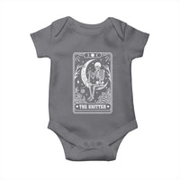 The Knitter Skeleton Baby Onesie Knitting Lover Gift Tarot Card Graphic - Wonder Print Shop