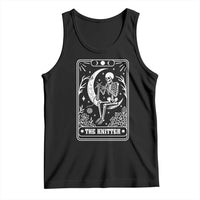 The Knitter Skeleton Tank Top Knitting Lover Gift Tarot Card Graphic - Wonder Print Shop