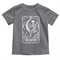 The Knitter Skeleton Toddler T Shirt Knitting Lover Gift Tarot Card Graphic - Wonder Print Shop