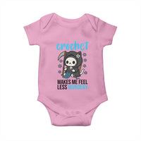 Crochet Makes Me Feel Less Murdery Baby Onesie Grim Reaper Cat Gift - Wonder Print Shop