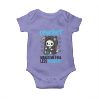 Crochet Makes Me Feel Less Murdery Baby Onesie Grim Reaper Cat Gift - Wonder Print Shop