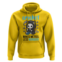 Crochet Makes Me Feel Less Murdery Hoodie Grim Reaper Cat Gift - Wonder Print Shop