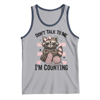 Do Not Talk To Me I Am Counting Tank Top Funny Crochet Raccoon - Wonder Print Shop