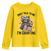 Do Not Talk To Me I Am Counting Youth Sweatshirt Funny Crochet Raccoon - Wonder Print Shop
