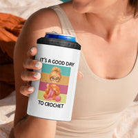 It’s A Good Day To Crochet 4 in 1 Can Cooler Tumbler Crochet Mom Gift - Wonder Print Shop