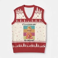 It’s A Good Day To Crochet V-Neck Knit Sweater Vest Crochet Mom Gift - Wonder Print Shop