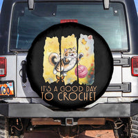 It’s A Good Day To Crochet Spare Tire Cover Cute Cat Chasing Yarn - Wonder Print Shop