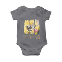 It’s A Good Day To Crochet Baby Onesie Cute Cat Chasing Yarn - Wonder Print Shop