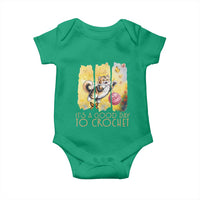 It’s A Good Day To Crochet Baby Onesie Cute Cat Chasing Yarn - Wonder Print Shop