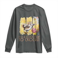 It’s A Good Day To Crochet Long Sleeve Shirt Cute Cat Chasing Yarn - Wonder Print Shop