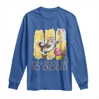 It’s A Good Day To Crochet Long Sleeve Shirt Cute Cat Chasing Yarn - Wonder Print Shop