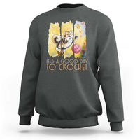 It’s A Good Day To Crochet Sweatshirt Cute Cat Chasing Yarn - Wonder Print Shop