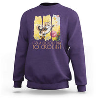 It’s A Good Day To Crochet Sweatshirt Cute Cat Chasing Yarn - Wonder Print Shop