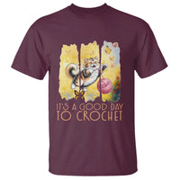 It’s A Good Day To Crochet T Shirt Cute Cat Chasing Yarn - Wonder Print Shop