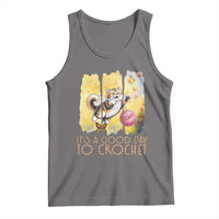It’s A Good Day To Crochet Tank Top Cute Cat Chasing Yarn - Wonder Print Shop