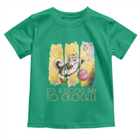 It’s A Good Day To Crochet Toddler T Shirt Cute Cat Chasing Yarn - Wonder Print Shop
