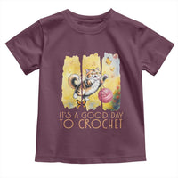 It’s A Good Day To Crochet Toddler T Shirt Cute Cat Chasing Yarn - Wonder Print Shop