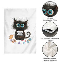 Funny Cat Crochet Lover Garden Flag Its Fine I am Fine Everything Is Fine - Wonder Print Shop