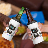 Funny Cat Crochet Lover 4 in 1 Can Cooler Tumbler Its Fine I am Fine Everything Is Fine - Wonder Print Shop