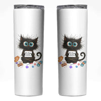 Funny Cat Crochet Lover Skinny Tumbler Its Fine I am Fine Everything Is Fine - Wonder Print Shop