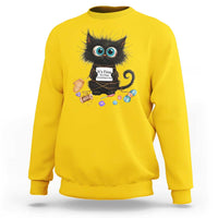 Funny Cat Crochet Lover Sweatshirt Its Fine I am Fine Everything Is Fine - Wonder Print Shop