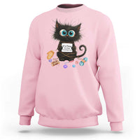 Funny Cat Crochet Lover Sweatshirt Its Fine I am Fine Everything Is Fine - Wonder Print Shop