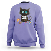 Funny Cat Crochet Lover Sweatshirt Its Fine I am Fine Everything Is Fine - Wonder Print Shop
