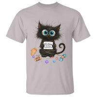 Funny Cat Crochet Lover T Shirt Its Fine I am Fine Everything Is Fine - Wonder Print Shop