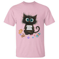 Funny Cat Crochet Lover T Shirt Its Fine I am Fine Everything Is Fine - Wonder Print Shop