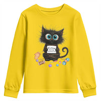 Funny Cat Crochet Lover Youth Sweatshirt Its Fine I am Fine Everything Is Fine - Wonder Print Shop