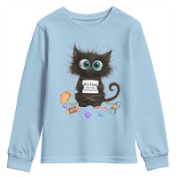 Funny Cat Crochet Lover Youth Sweatshirt Its Fine I am Fine Everything Is Fine - Wonder Print Shop