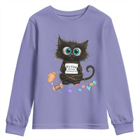 Funny Cat Crochet Lover Youth Sweatshirt Its Fine I am Fine Everything Is Fine - Wonder Print Shop