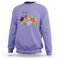 I’m OK Sweatshirt Cat Tangled In Yarn Funny Crochet Gift - Wonder Print Shop