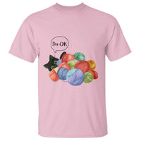 I’m OK T Shirt Cat Tangled In Yarn Funny Crochet Gift - Wonder Print Shop