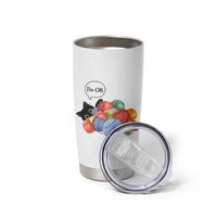 I’m OK Tumbler Cup Cat Tangled In Yarn Funny Crochet Gift - Wonder Print Shop