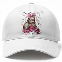Funny Bigfoot Knitting Baseball Cap Knitter In The Wild