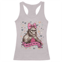 Funny Bigfoot Knitting Racerback Tank Top Knitter In The Wild - Wonder Print Shop